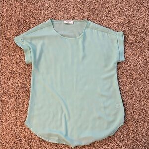 Zenana Sheer Mint Green Tunic top